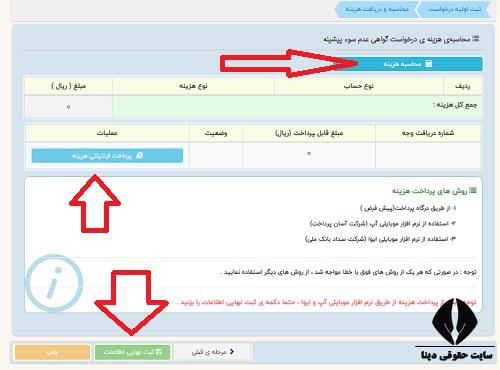 مدرک مورد نیاز برای دریافت گواهی عدم سوء پیشینه